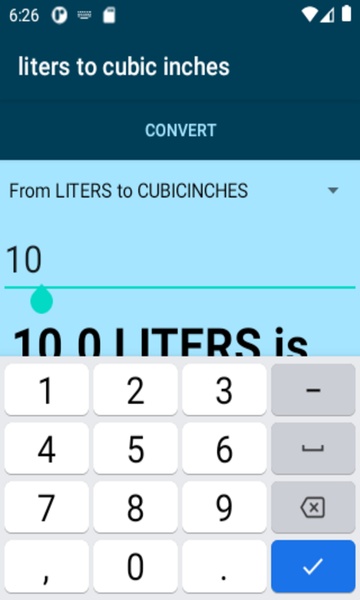 liters to cubic inches converter - Preview 3