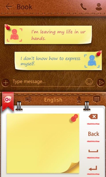 V-Book GO Keyboard Theme - Preview 2
