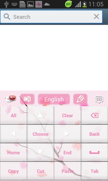 Pink Flowers GO Keyboard - Preview 1