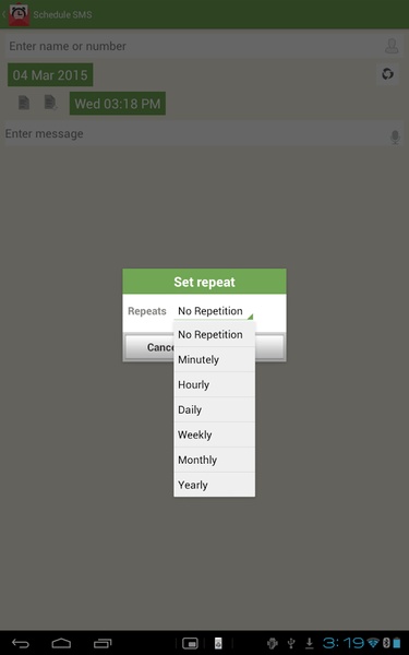 SMS Scheduler Free - Preview 1