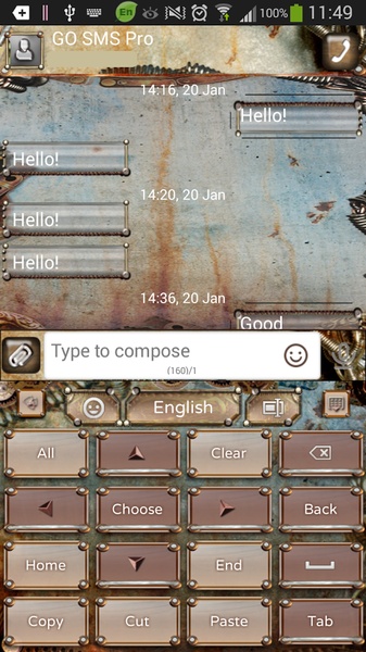 GO Keyboard Steampunk Theme - Preview 11