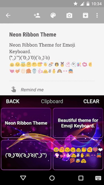 Neon Ribbon Emoji Keyboard - Preview 2