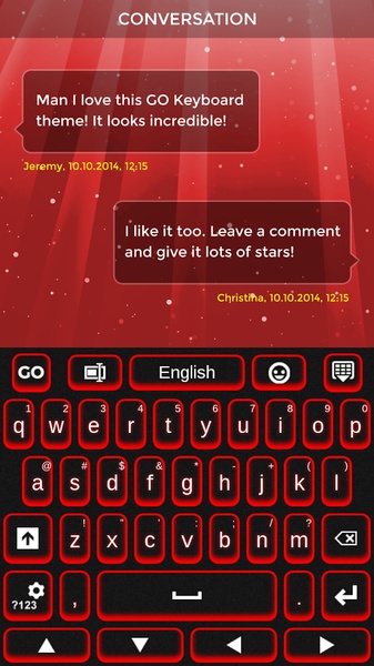 Red Keyboard Theme - Preview 14