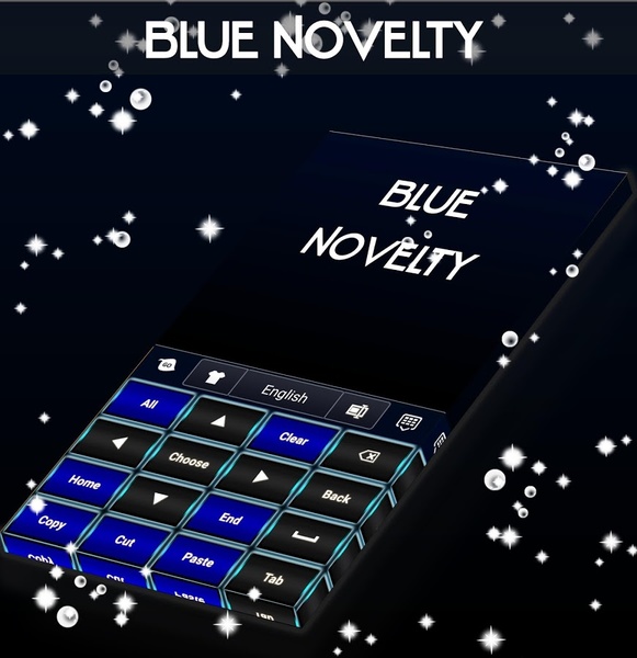 Blue Novelty GO Keyboard Theme - Preview 5
