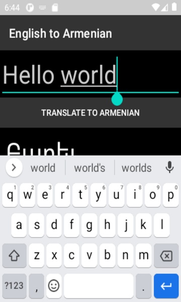English to Armenian Translator - Preview 3
