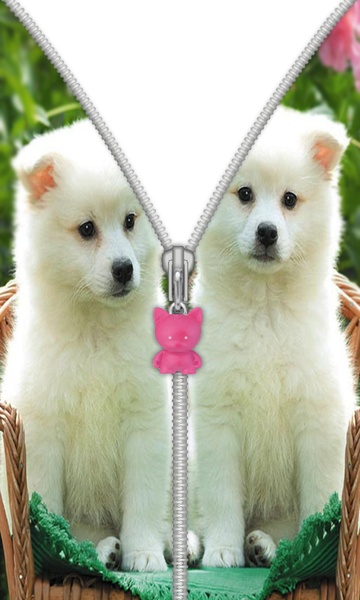 Cute Puppy Zip Screen Lock - Preview 4