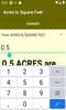 Acres to Square Feet converter screenshot 3