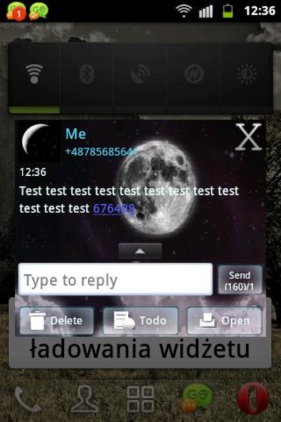 GO SMS Theme Night Moon - Preview 1