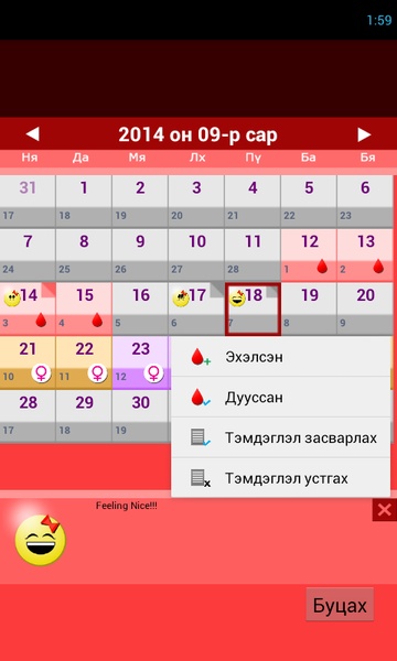 Womans period calendar - Preview 5