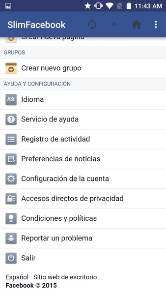 Slim Social for Facebook - Preview 3