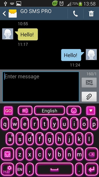 GO Keyboard Pink Glow - Preview 10
