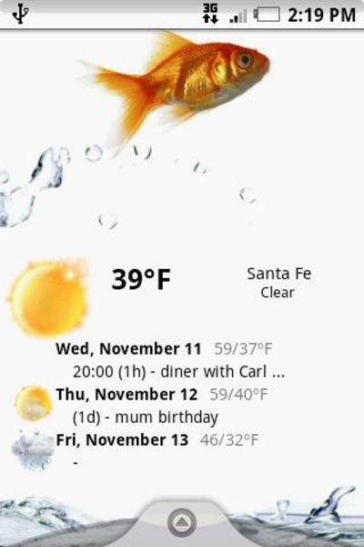 Weather forecast widget - Preview 1