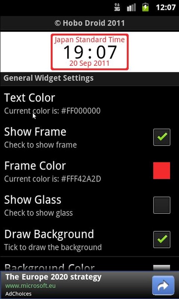 World Clock Widget - Preview 5