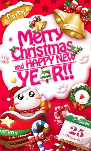 Christmas Cat GOLauncher EX Theme - Preview 7