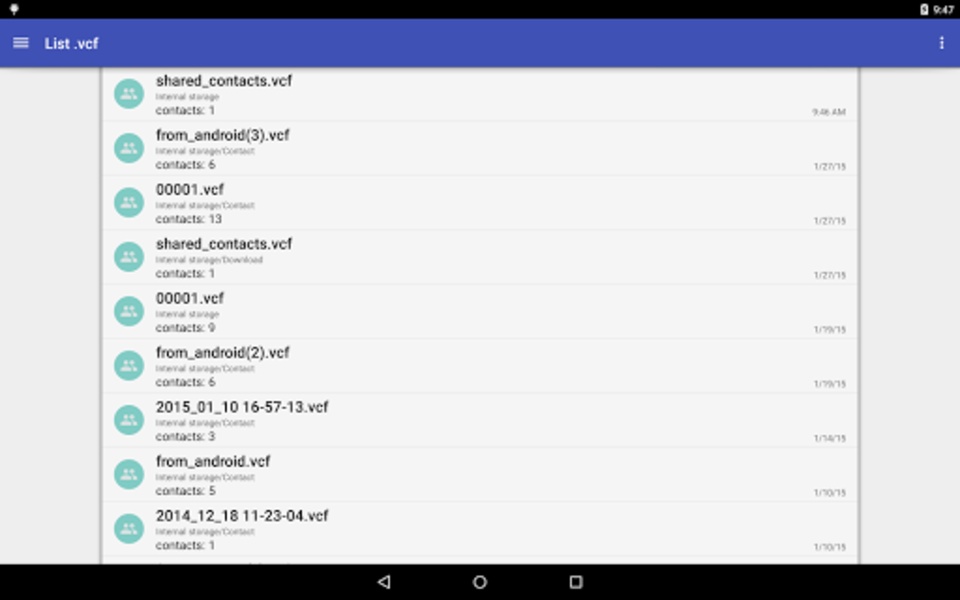 Contacts VCF - Preview 3