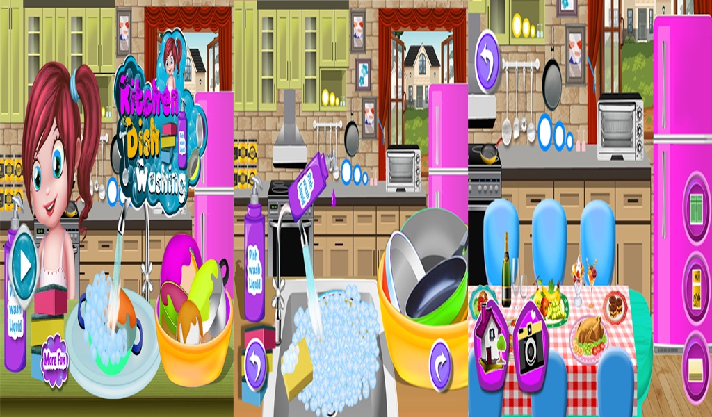 Kitchen Dish Washing - Preview 1