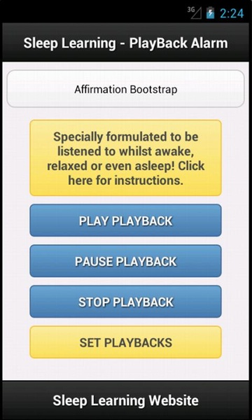 Sleep Learning - PlayBack Alarm - Preview 2