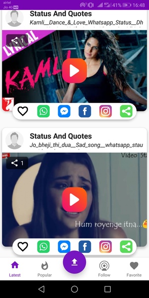 WhatsApp Status Videos Share & Download - Preview 4