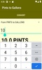 Pints to Gallons converter screenshot 3