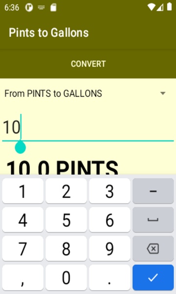 Pints to Gallons converter - Preview 3