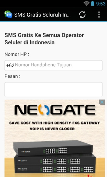 SMS Gratis Seluruh Indonesia - Preview 4