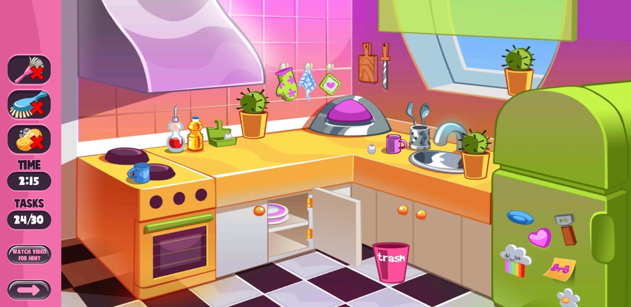 Doll house cleaning clearance game