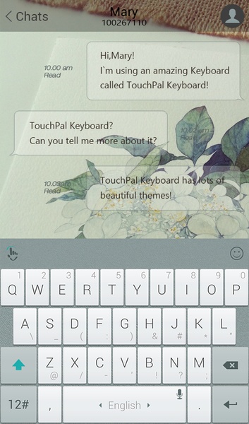 Greyish White TouchPal Theme - Preview 3