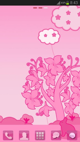 GO Launcher EX Theme Pink Cat - Preview 1