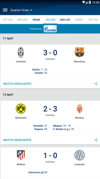 Scores of Champions League APK + Mod for Android.