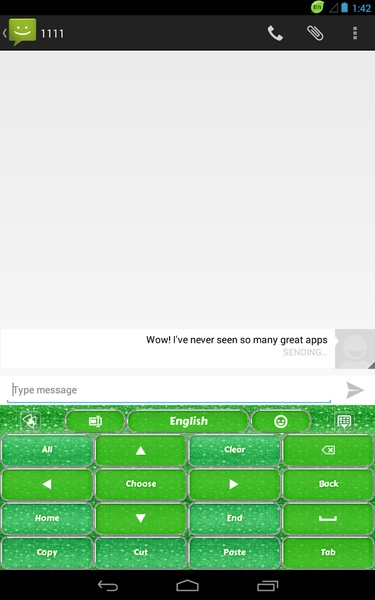 GO Keyboard Green Glitter Theme - Preview 3