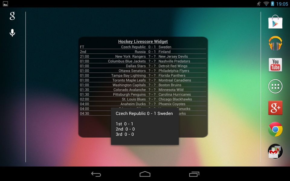 Hockey Livescore Widget - Preview 5