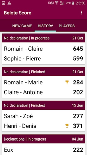 Belote Score - Preview 1