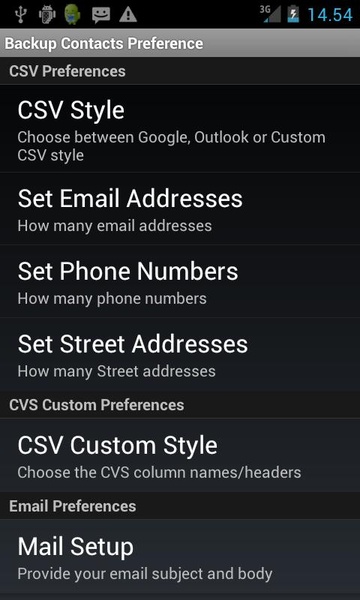 Backup Contacts - Preview 1