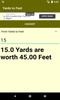 Yards to Feet converter screenshot 3