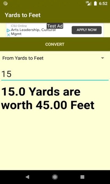 Yards to Feet converter - Preview 3