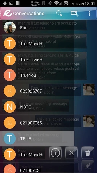 EvolveSMS Glass Smoked Theme - Preview 1