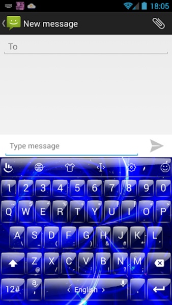 Theme x TouchPal Glass Blue Galaxy - Preview 5