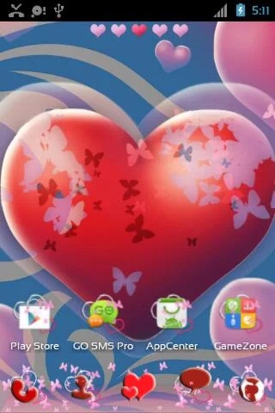 GO Launcher EX Theme Hearts - Preview 5