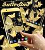 Gold butterfly live wallpaper screenshot 1