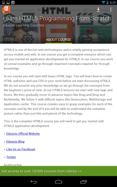 Learn Free HTML5 Tutorials - Preview 2
