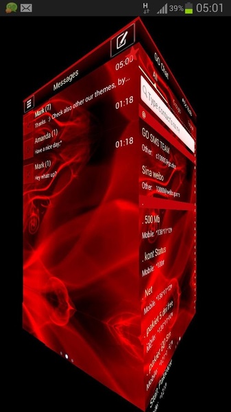 GO SMS Pro Theme Fire Flame - Preview 1