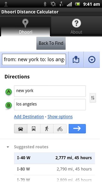 Dhoori Distance Calculator - Preview 5