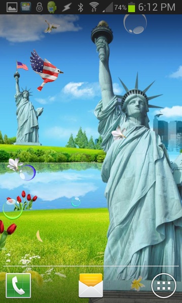 Statue of Liberty Birds LWP - Preview 4