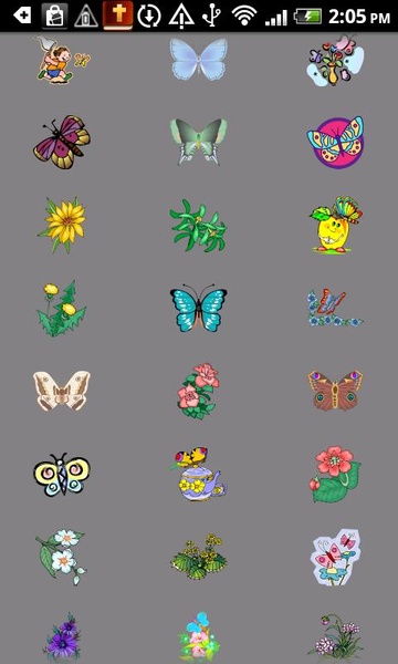 Flowers bflies birds stickers pack - Preview 3
