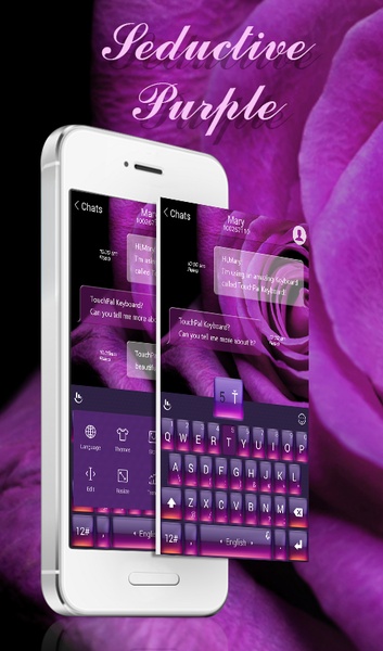 Seductive Purple TouchPal Theme - Preview 4