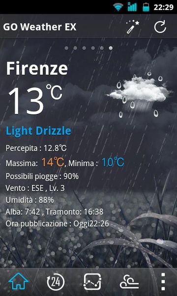 GO Weather EX Italian Language - Preview 1