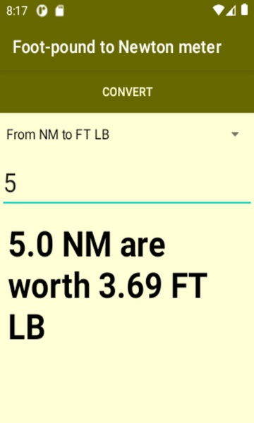 Foot-pound to Newton meter converter - Preview 1