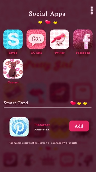 Pretty Girl GOLauncher EX Theme - Preview 2