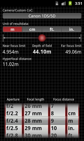 DoF Calc - Preview 2