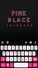Pink Black Chat Keyboard Theme screenshot 1